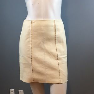 NWOT 3.1 Phillip Lim Cream Leather Skirt Size 0